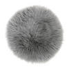 SITZAUFLAGE Lammfell Stuhlauflage Naturfell Rund 40/40 cm - Grau, Fell (40/40cm) - Provellus