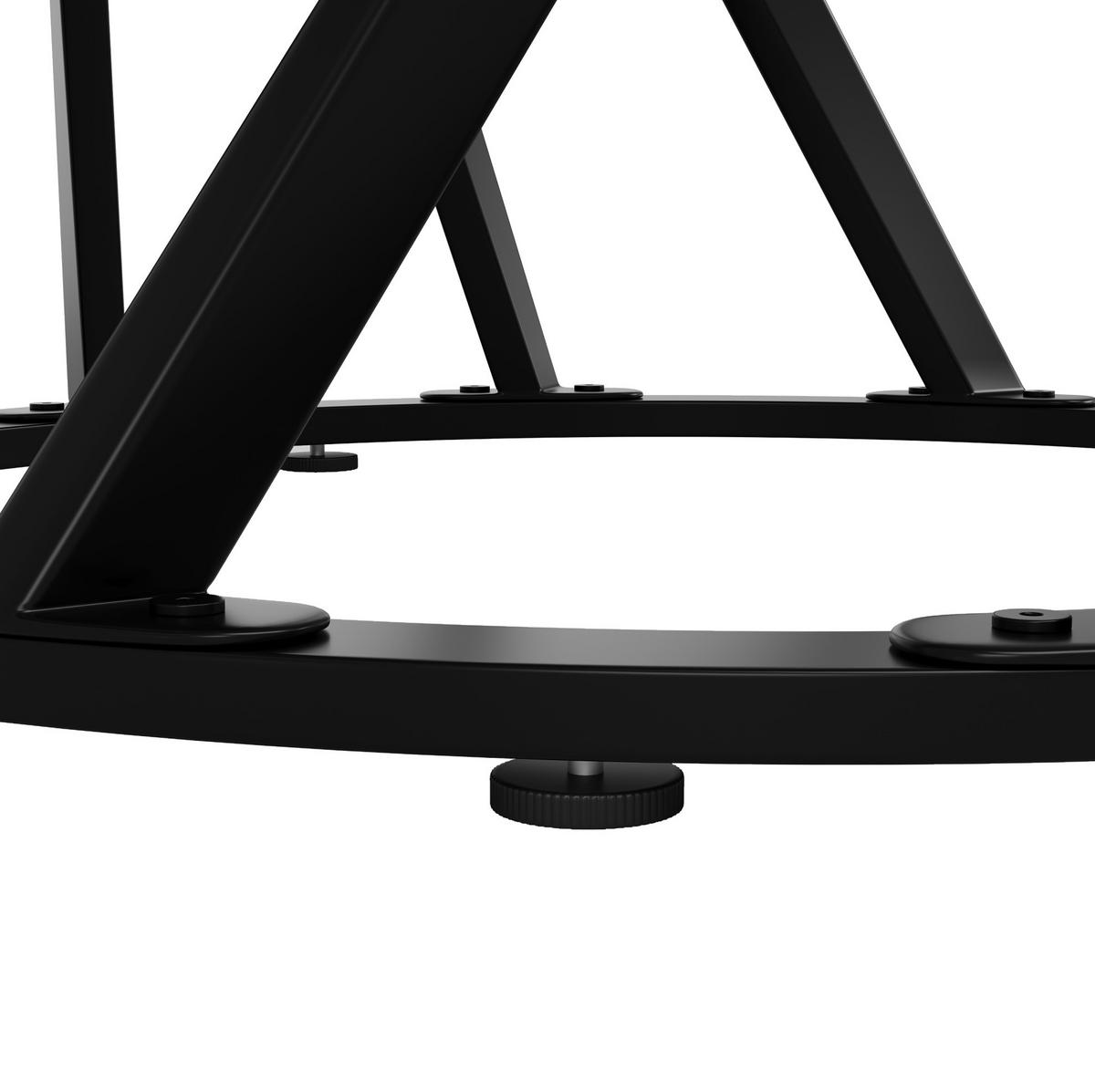 STOL za blagovaonicu 80/80/76 cm, MDF/metal, crno-bijeli, s podesivim nožicama - crna, drvni materijal (80/80/76cm) - BEAOK