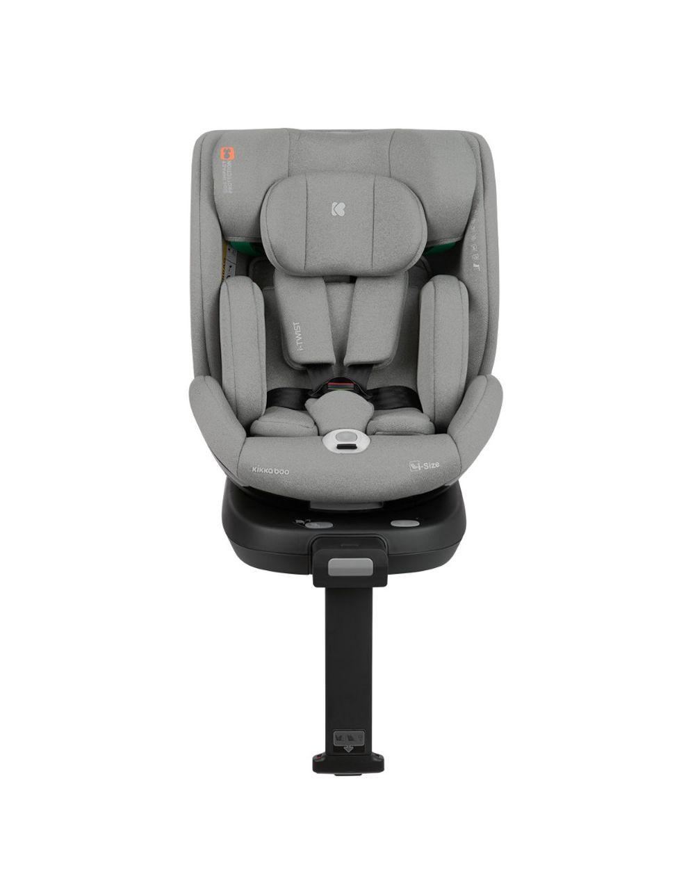 KINDERSITZ i-Twist i-Size hellgrau (40-150 cm) Gruppe 0+/1/2/3 Stützbein Isofix - Grau, Kunststoff (43/62/55cm) - Kikka boo