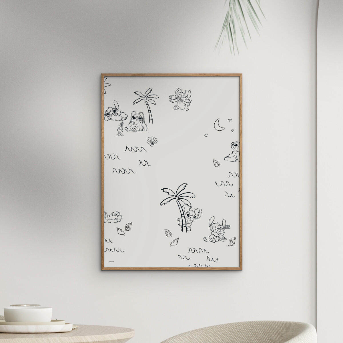 POSTER Disney - Stitch Island Pattern - Beige, Papier (70/100/0.1cm) - Poster&Frame