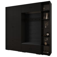 GARDEROBEN-SET 236,7/240/47 - Schwarz, Holz/Metall (240/236.7/47cm) - Abiks Möbel