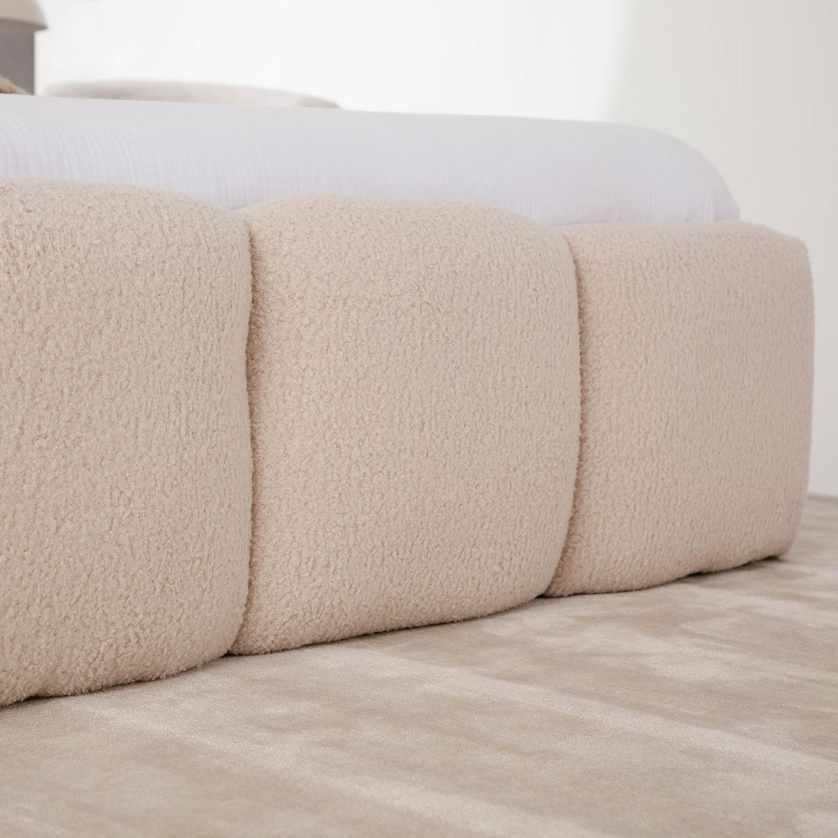 POLSTERBETT CLOUDY 180x200 cm beige - Beige, Textil (180/200cm) - IDIMEX