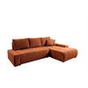 ECKSOFA Vogar In Poso - Rotbraun, Holzwerkstoff/Textil (265/185cm) - Fun Möbel
