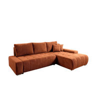 ECKSOFA Vogar In Poso - Rotbraun, Holzwerkstoff/Textil (265/185cm) - Fun Möbel