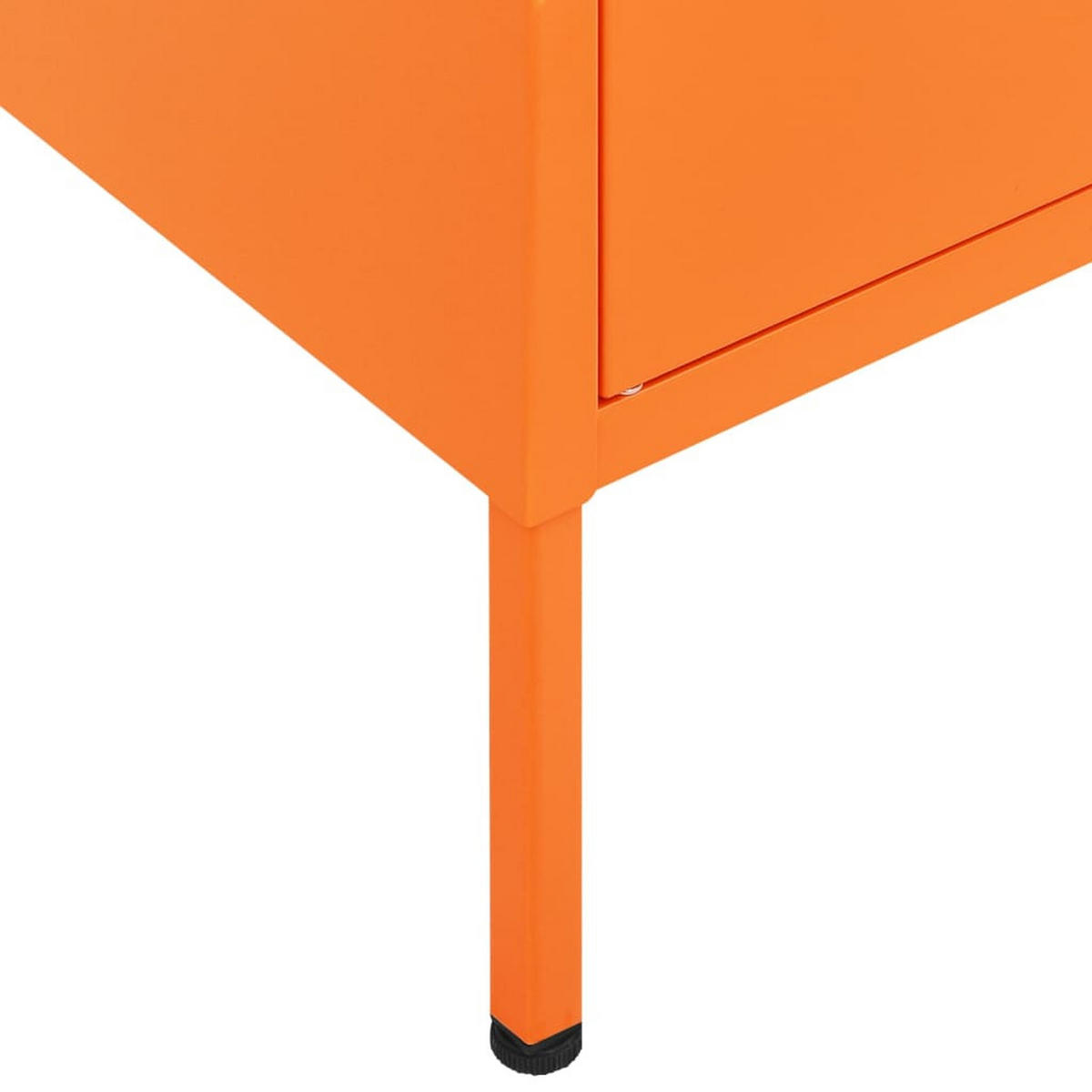 SIDEBOARD mit 4 Türen, 80/35/101,5 cm, aus Stahl, in Orange - Orange, Metall (80/101.5/35cm) - vidaXL