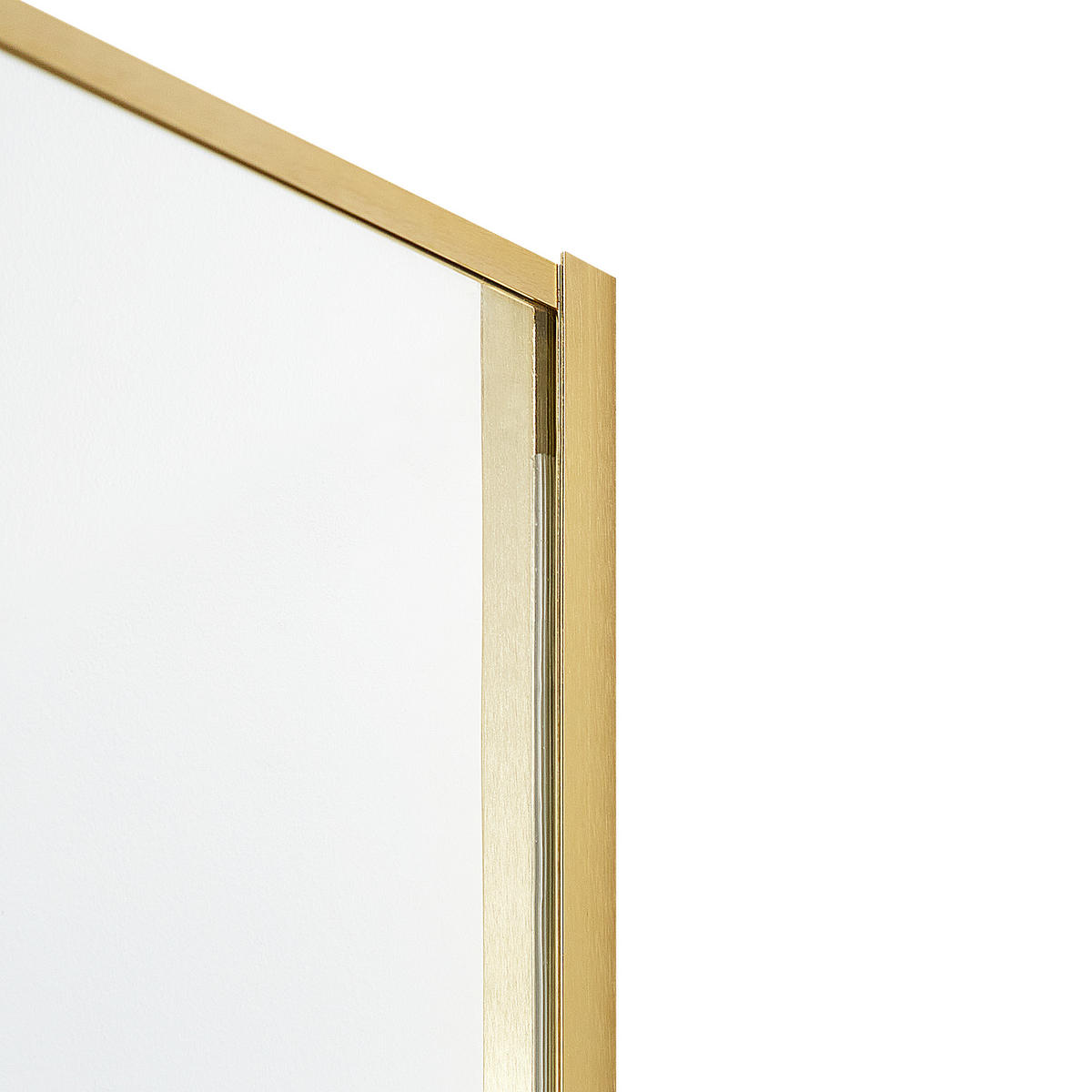 DUSCHKABINE 90/90/185 cm Gold Darli - Transparent, Glas (90/90/185cm) - Beliani