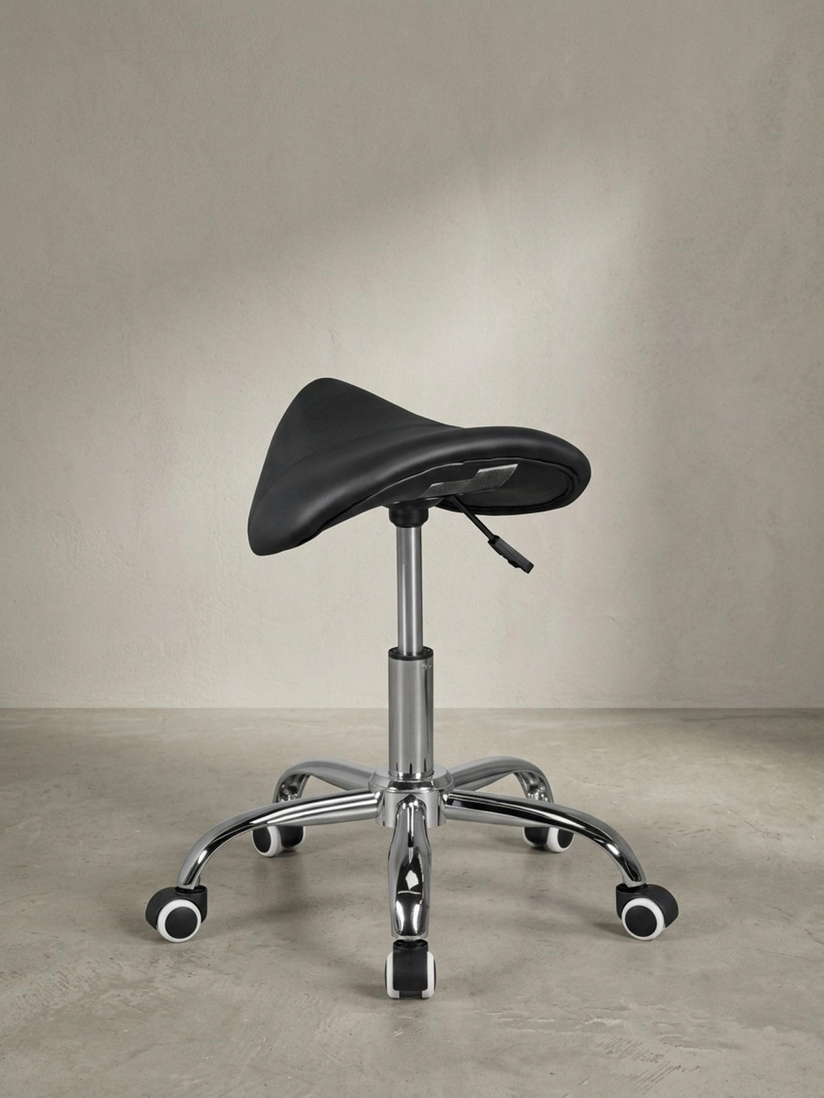 SATTELHOCKER höhenverstellbar mit 100 kg Belastbarkeit BEVANO, Schwarz 60x60x60 cm - Silberfarben/Schwarz, Kunststoff/Textil (60/60/60cm) - KADIMA DESIGN