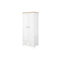 SCHRANK mit Schublade HUTTO - Weiß, Holzwerkstoff (85/186/52cm) - KONSIMO®