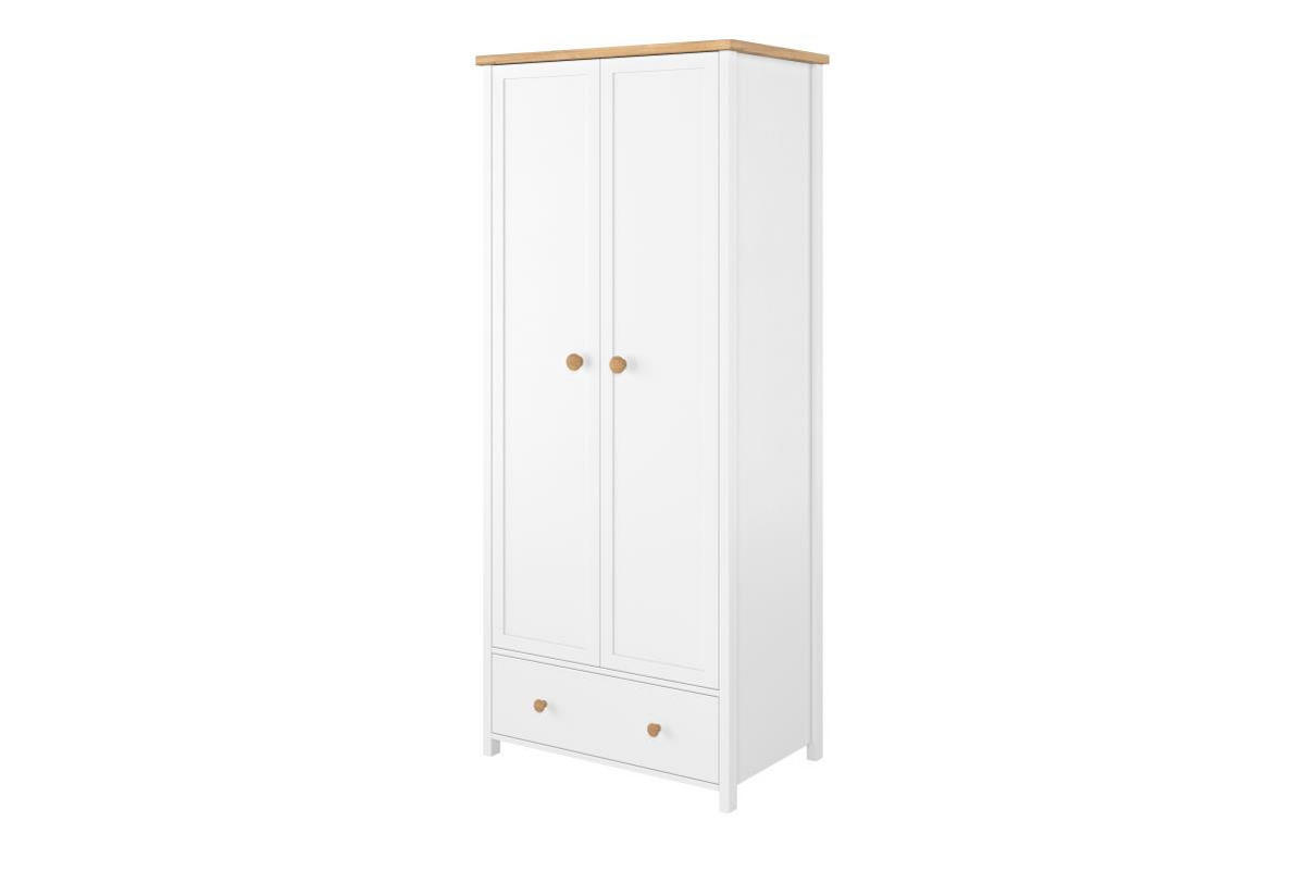 SCHRANK mit Schublade HUTTO - Weiß, Holzwerkstoff (85/186/52cm) - KONSIMO®