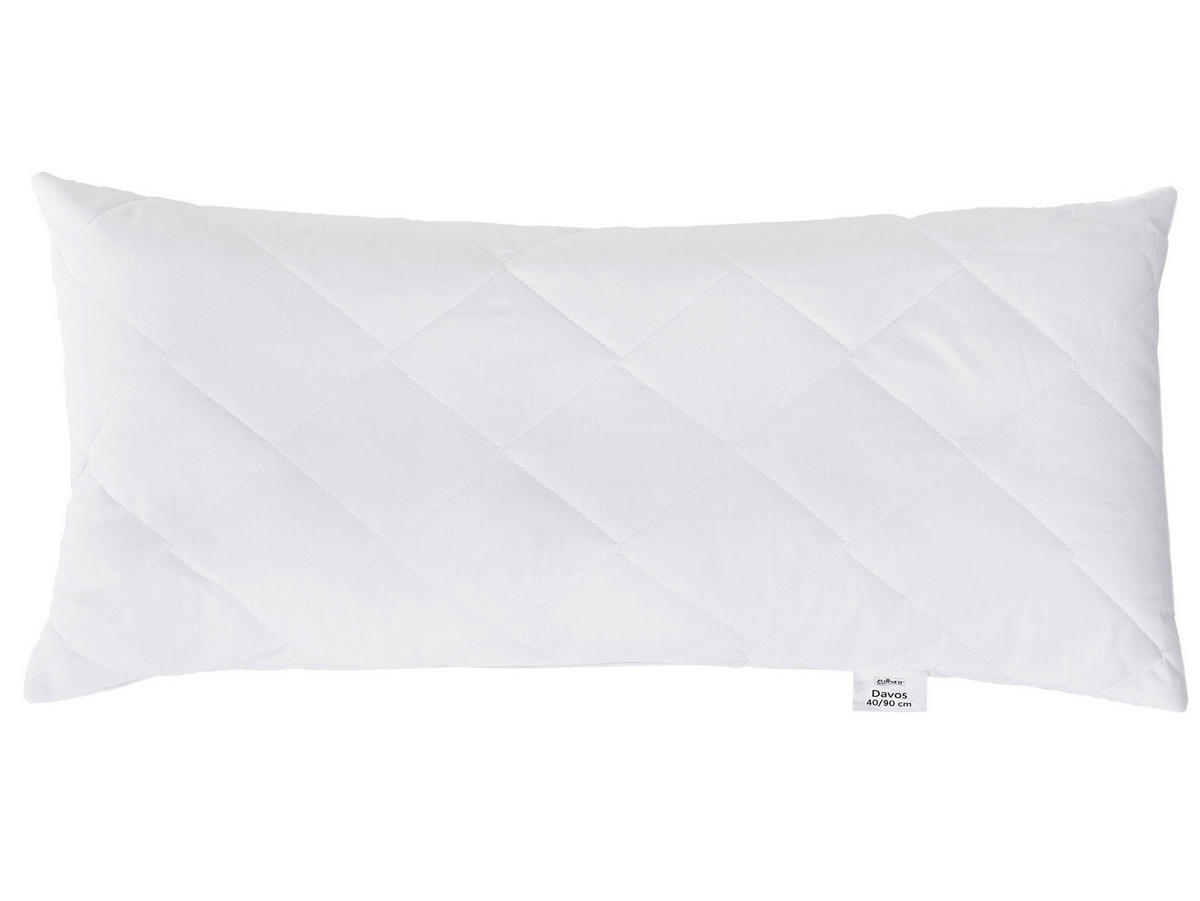 KISSEN, 40x90 cm, 50% Polyester, 50% Baumwolle, Weiß - Weiß, Textil (40/90cm) - Zollner