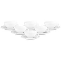 TEETASSEN MIT UNTERTASSEN Nori Home weiß 140 ml 6er Set - Weiß, Keramik (0.14L) - Seltmann Weiden