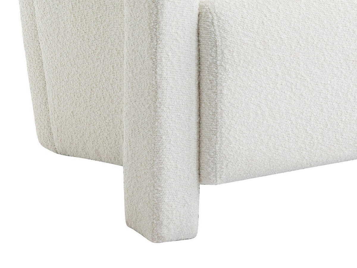 SESSEL - Bouclé-Stoff - Weiß - ISPARTA - Weiß, Textil (65/71/83cm) - Vente-Unique