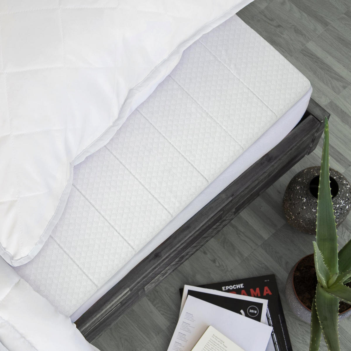 KALTSCHAUM-TOPPER 200x200cm - Weiß, Textil (200/200cm) - Mister Sandman