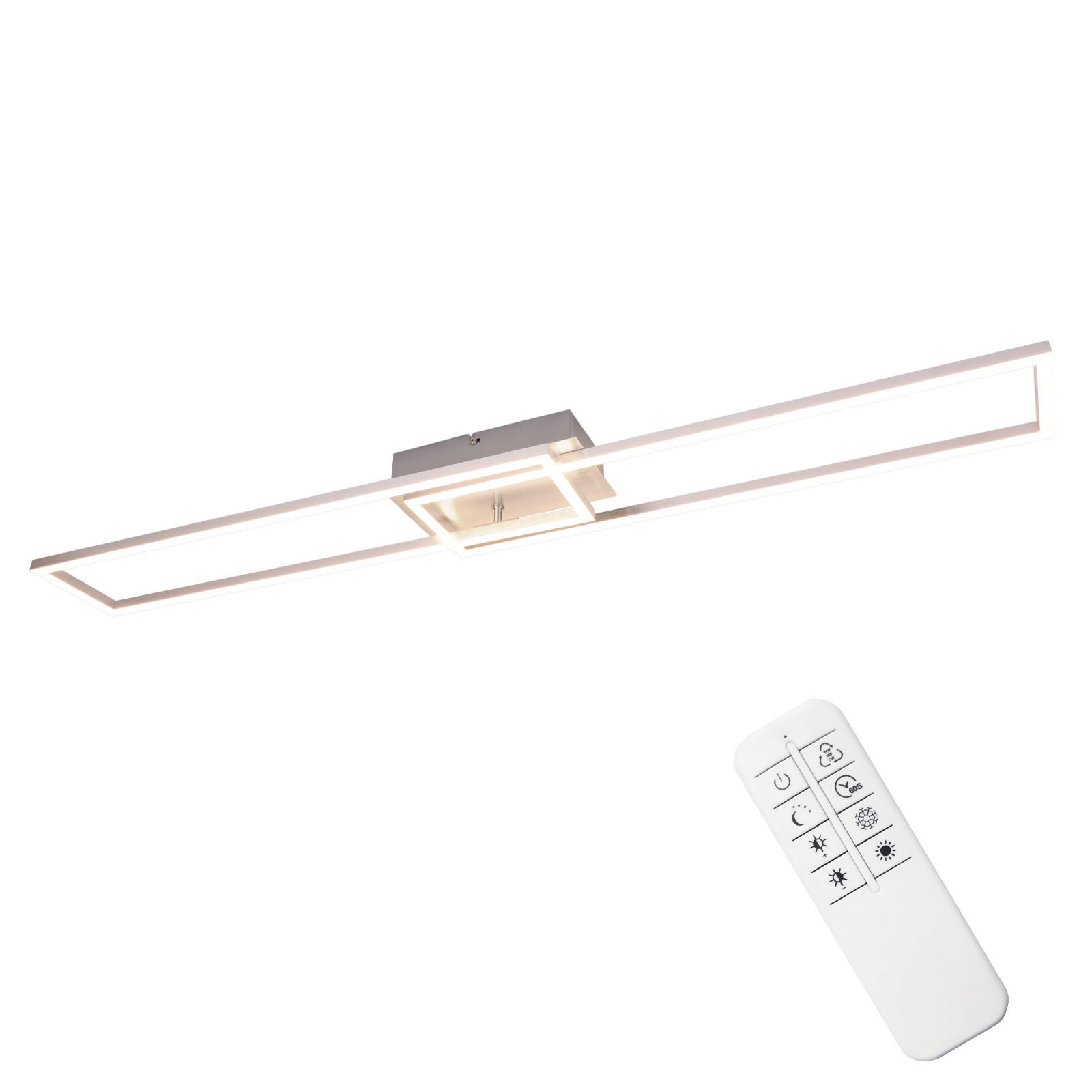 LED-DECKENLEUCHTE Schildhainbach 18.5/7.3/102.0 cm - Silberfarben, Metall (102/18.5/7.3cm) - ZMH