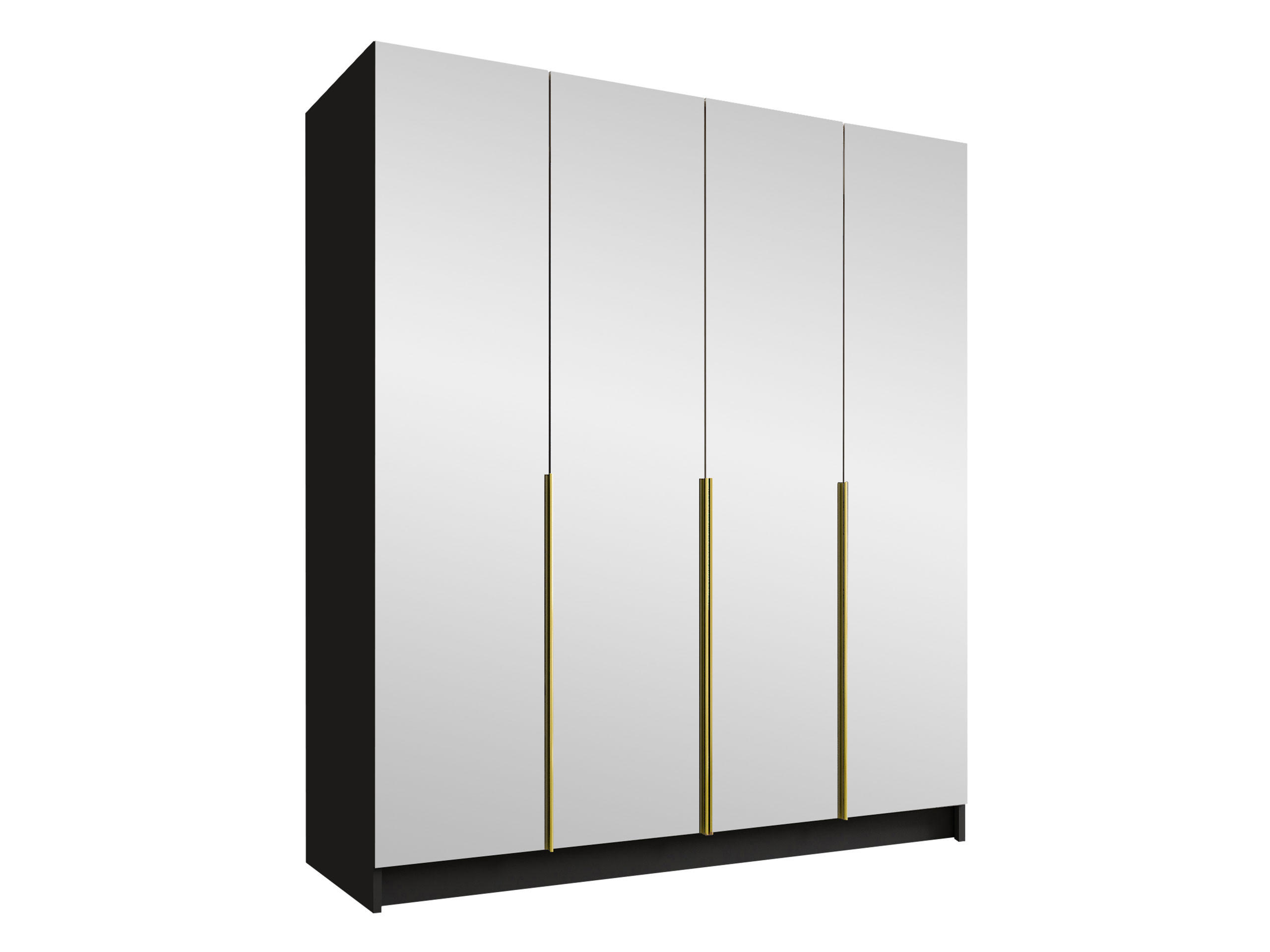 KLEIDERSCHRANK Santi III - Goldfarben, Holzwerkstoff/Metall (200/215/58cm) - MIRJAN24