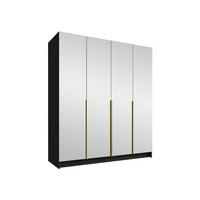 KLEIDERSCHRANK Santi III - Goldfarben, Holzwerkstoff/Metall (200/215/58cm) - MIRJAN24
