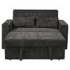SCHLAFSOFA 2-Sitzer mit USB-Anschluss und Getränkehalter Chenille Grau 140/137/84 cm - Grau, Textil (140/84/137cm) - OKWISH