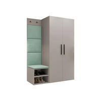 GARDEROBEN-SET Medi IV - Kaschmir/Schwarz, Holzwerkstoff/Kunststoff (80/191/50cm) - MIRJAN24