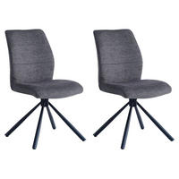 ESSZIMMERSTUHL TAURUS 2ER-SET - Grau, Textil (48/91/61cm) - IDIMEX