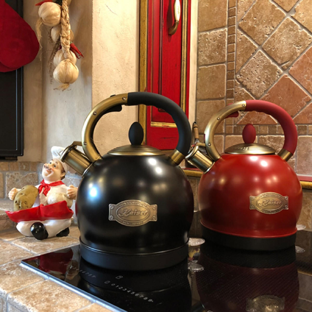 WASSERKOCHER WK 2000 Em, Anthrazit, Kontroll LED 2L - Anthrazit, Metall (22/23/27cm) - Kaiser Küchengeräte