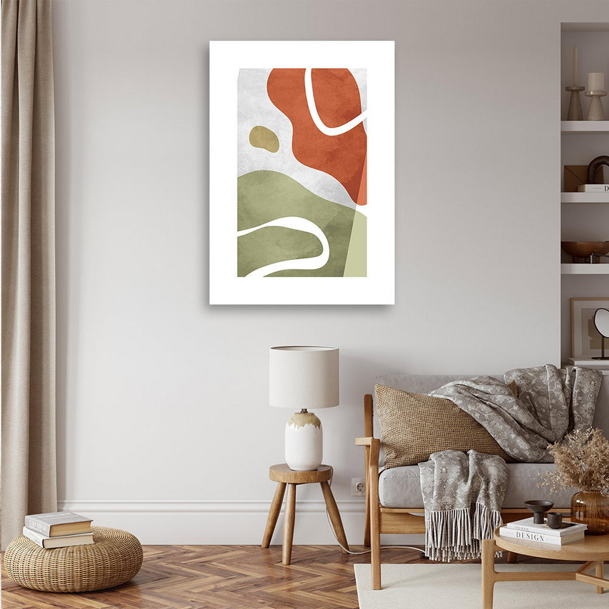 KUNSTDRUCK Grün 40/60 cm - Grün, Textil (40/60cm) - KUNSTLOFT