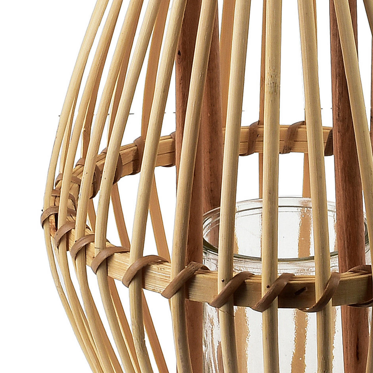 LATERNE Lucie Natural 19xh28cm Weidengeflecht Natur - Naturfarben, Naturmaterialen (19/28/19cm) - Mondex