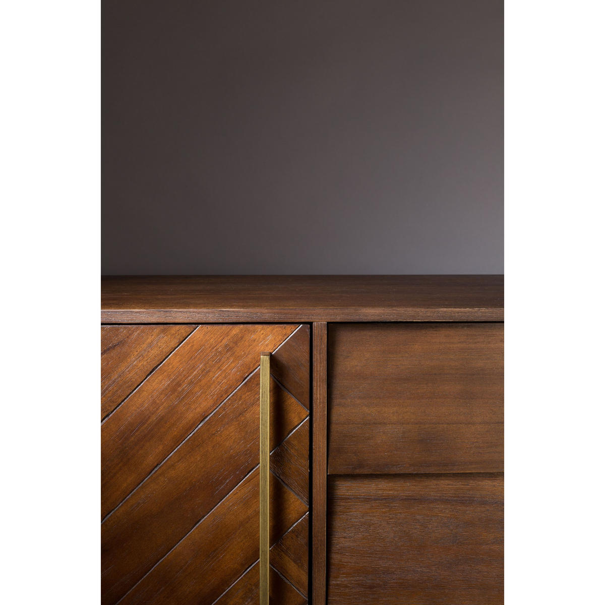 SIDEBOARD Klasse Nierdig Dunkelbraun - Braun, Holz (180/60/45cm) - Dutchbone