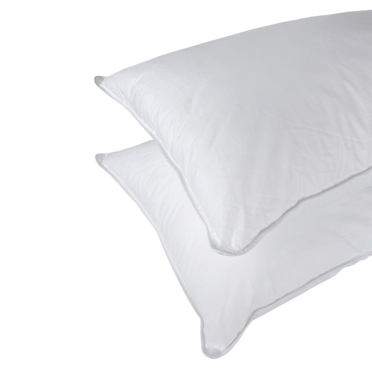 KOPFKISSEN 2er-Set Super-Mikrofaser 48/74 cm - Weiß, Textil (48/74cm) - Homescapes