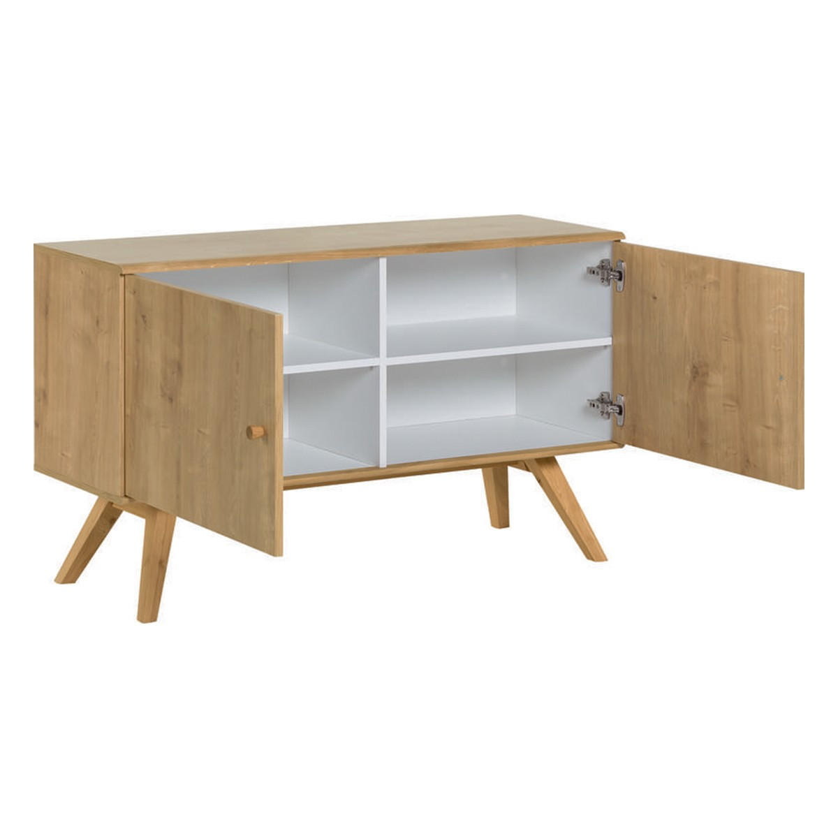 SIDEBOARD mit 2 Türen L120 cm - NATURE - Eichefarben, Holzwerkstoff (120/72/40cm) - Calicosy