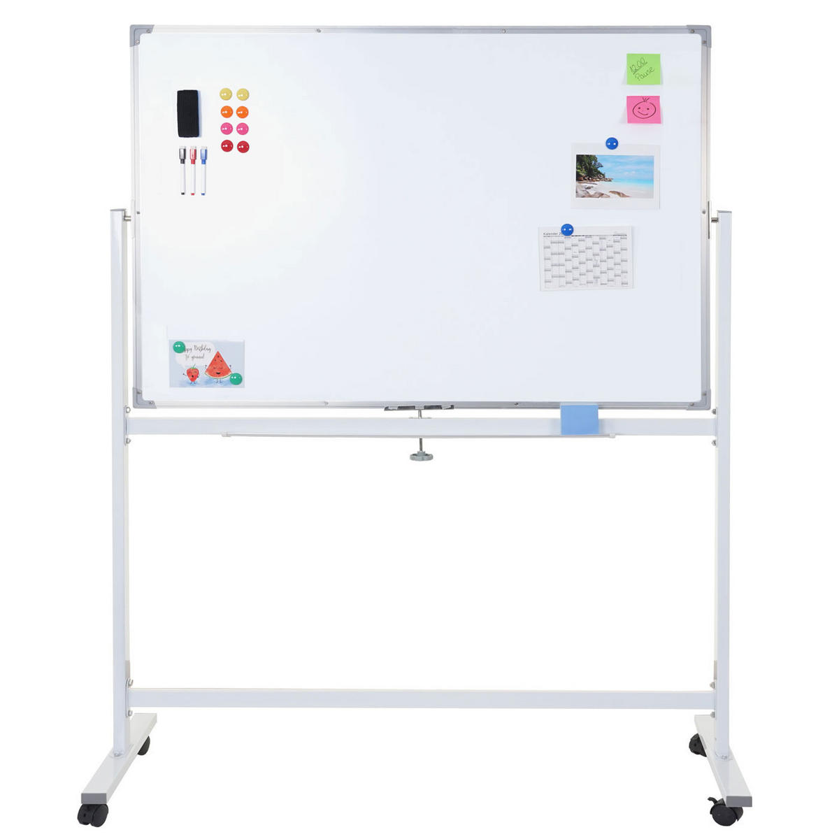 WHITEBOARD Weiß - Weiß, Metall (130/181/50cm) - MCW