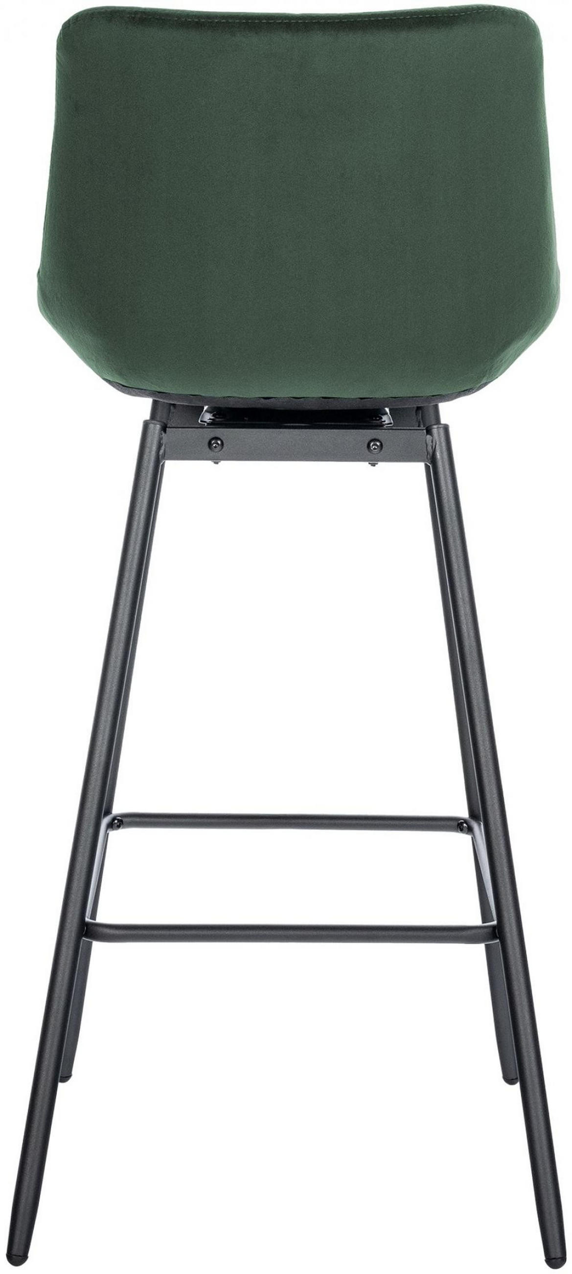 BARHOCKER Samt dunkelgrün - Dunkelgrün/Schwarz, Textil/Metall (49/105/56cm) - CLP