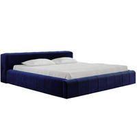 POLSTERBETT Lipari 140x200 Blau - Blau/Naturfarben, Holz/Textil (140/200cm) - Graingold