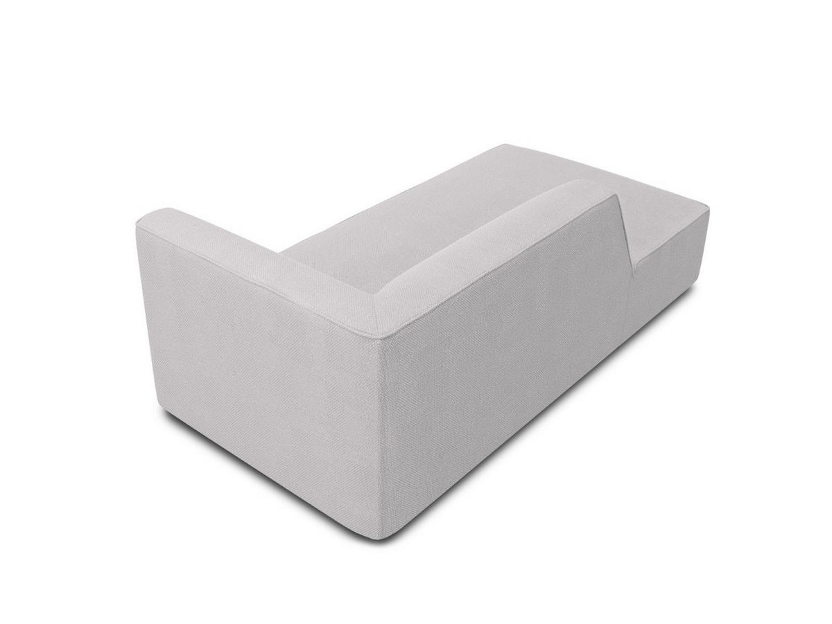 CHAISELONGUE links Ruby aus strukturiertem Stoff hellgrau - Hellgrau, Textil (180/69/93cm) - Micadoni