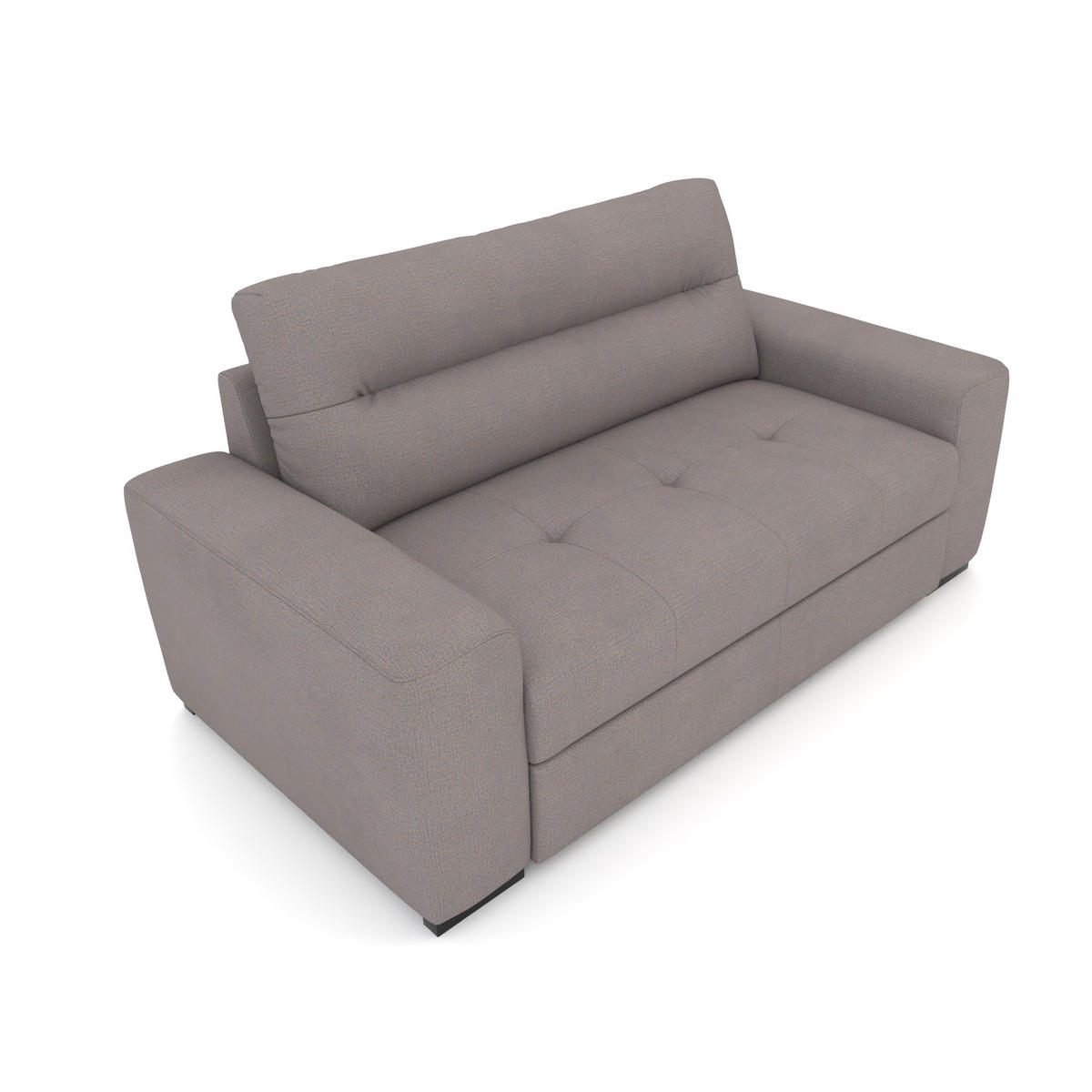 2-SITZER Carlisle Chenille Braun 183/97/93 cm - Mauve, Kunststoff/Textil (183/93/97cm) - foamnova