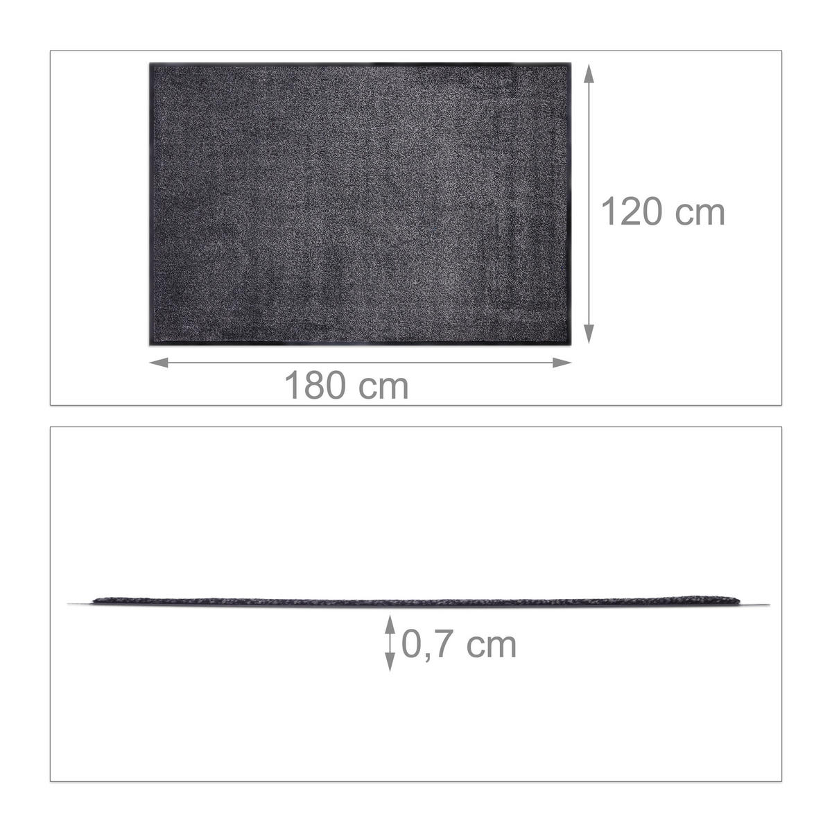 SCHMUTZFANGMATTE - Multicolor, Kunststoff (180/120cm) - Relaxdays