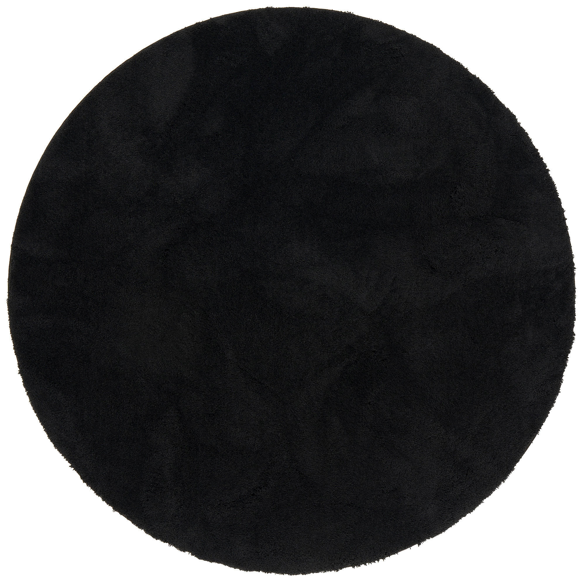 SUPER SOFT KINDER HOCHFLOR TEPPICH SILKY KIDS RUND - Schwarz, Textil (160/160cm) - Pergamon