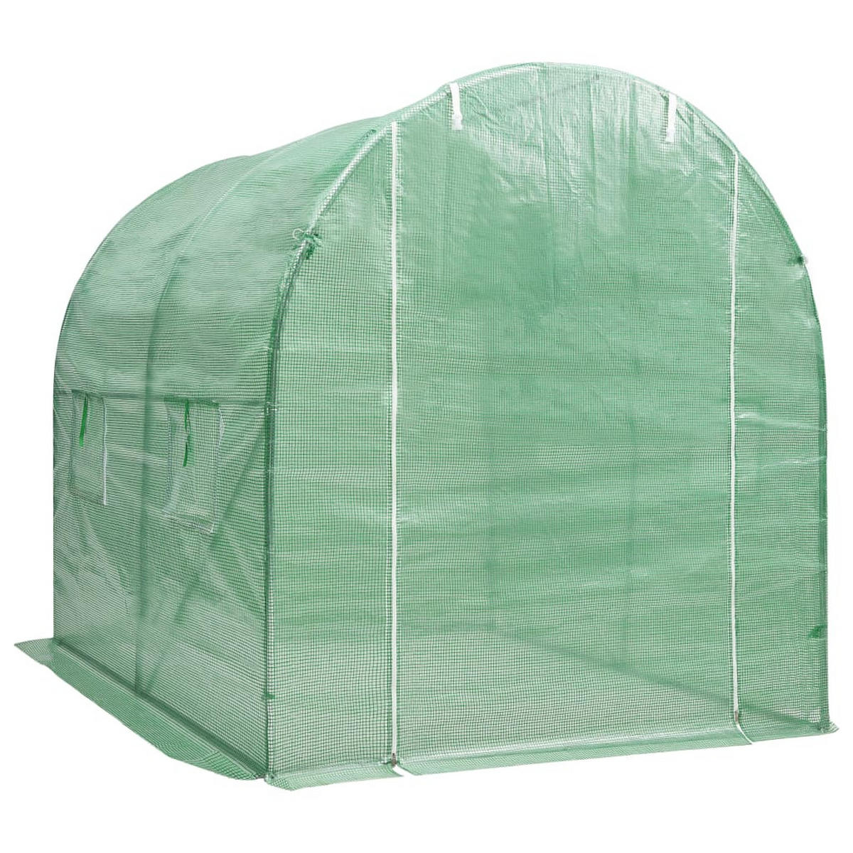 GEWÄCHSHAUS 4 m² 2x2x2 m - Grün, Kunststoff (2/2/200cm)