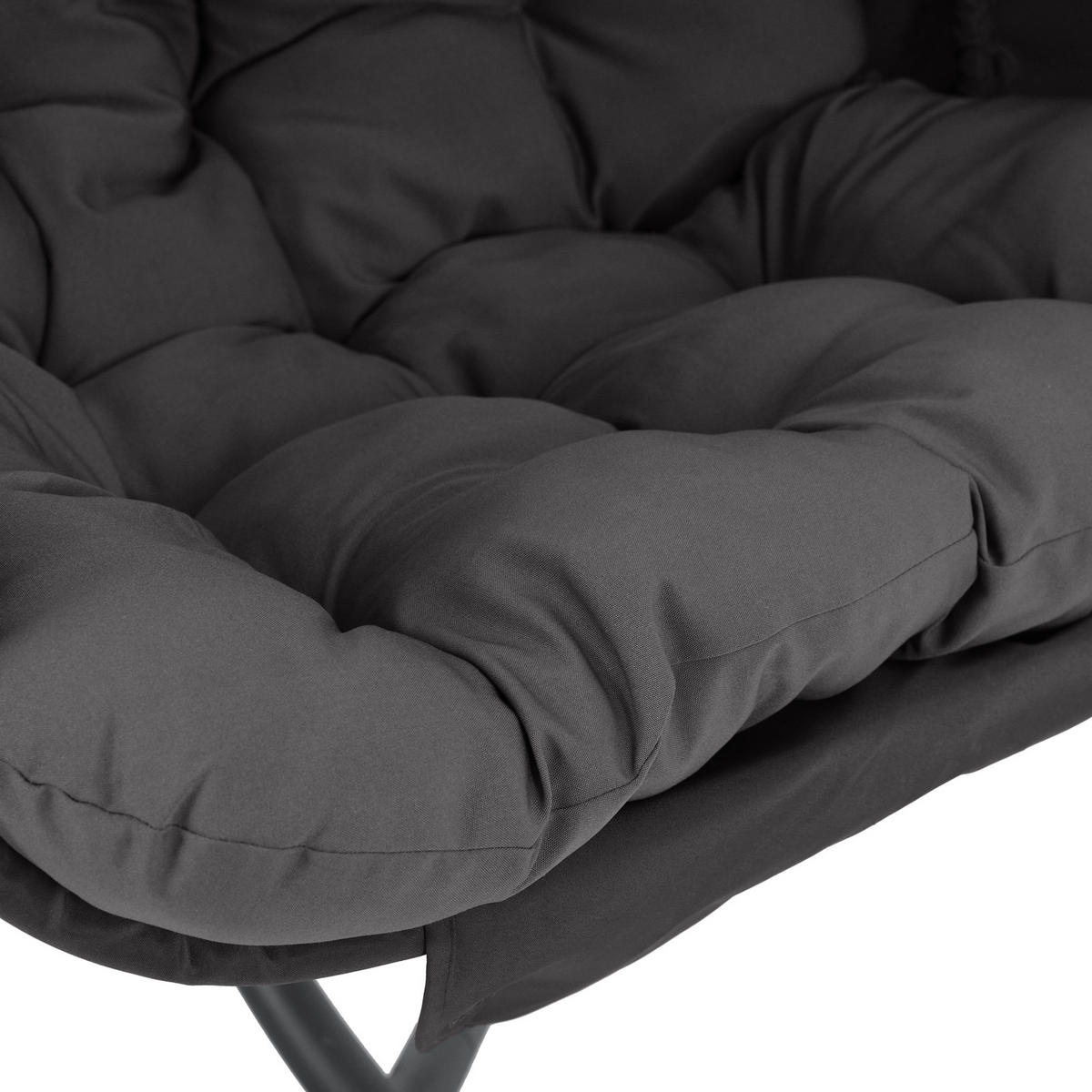 HÄNGESESSEL NELLY Dunkelgrau - Dunkelgrau, Metall (105/195/105cm) - SVITA