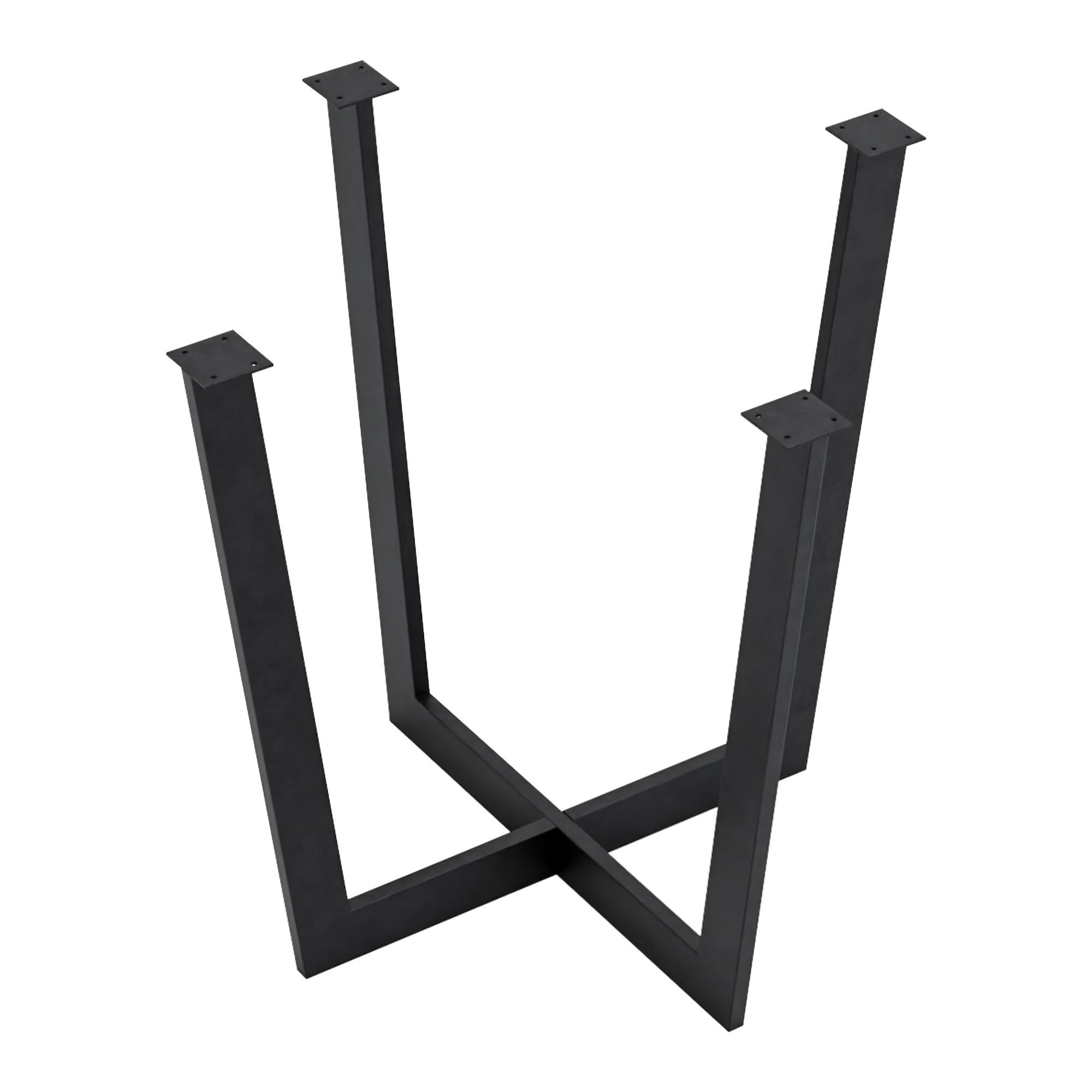 TISCHGESTELL Kaustinen - Schwarz, Metall (84/73/83.5cm) - [en.casa]