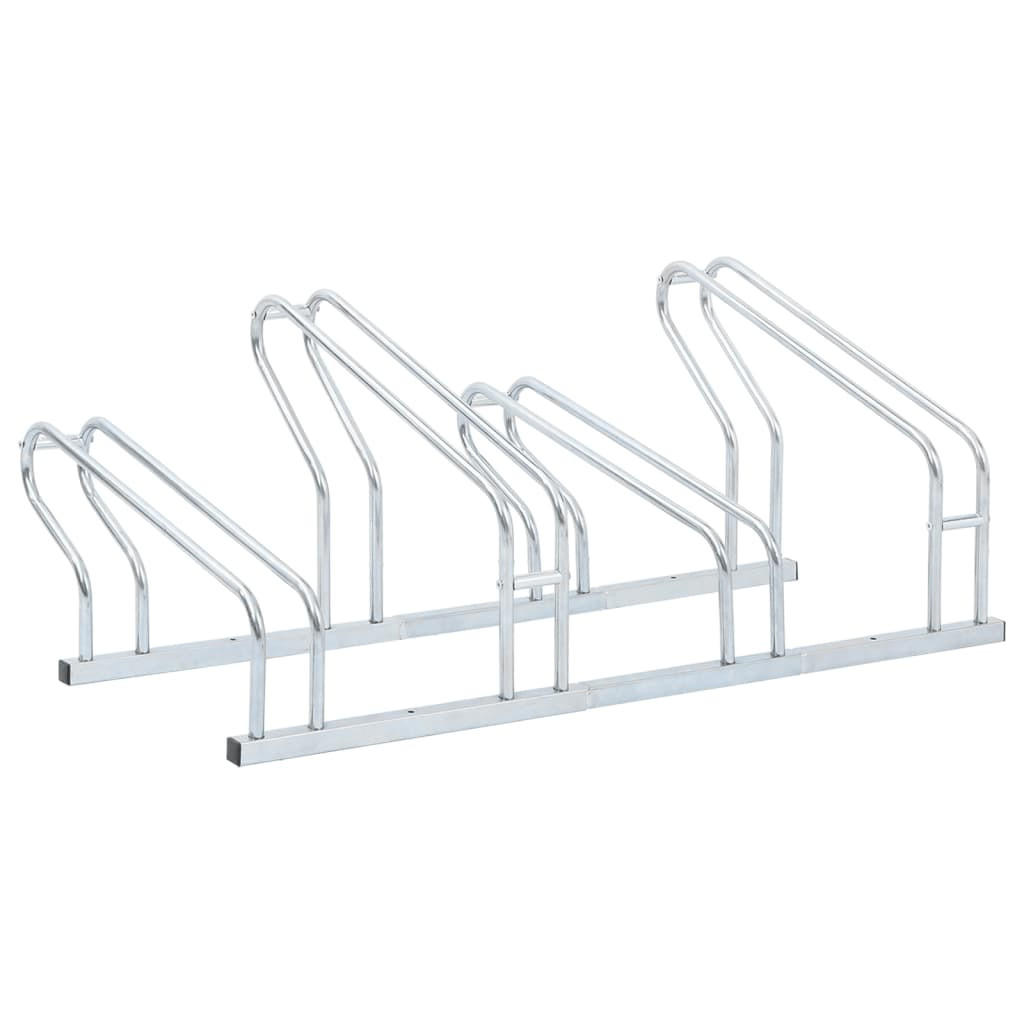 FAHRRADSTÄNDER Für 4 Fahrräder Freistehend Verzinkter Stahl - Silberfarben, Metall (41/42/103.5cm) - vidaXL