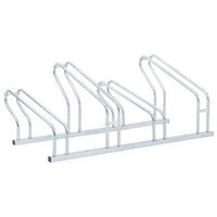 FAHRRADSTÄNDER Für 4 Fahrräder Freistehend Verzinkter Stahl - Silberfarben, Metall (41/42/103.5cm) - vidaXL