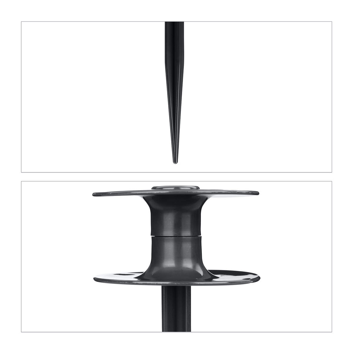 6XSCHLAUCHFÜHRUNG - Schwarz, Kunststoff (9/24/9cm) - Relaxdays