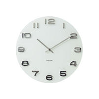 WANDUHR Vintage Ø35 cm - Weiß, Glas (35/35/4cm) - Karlsson