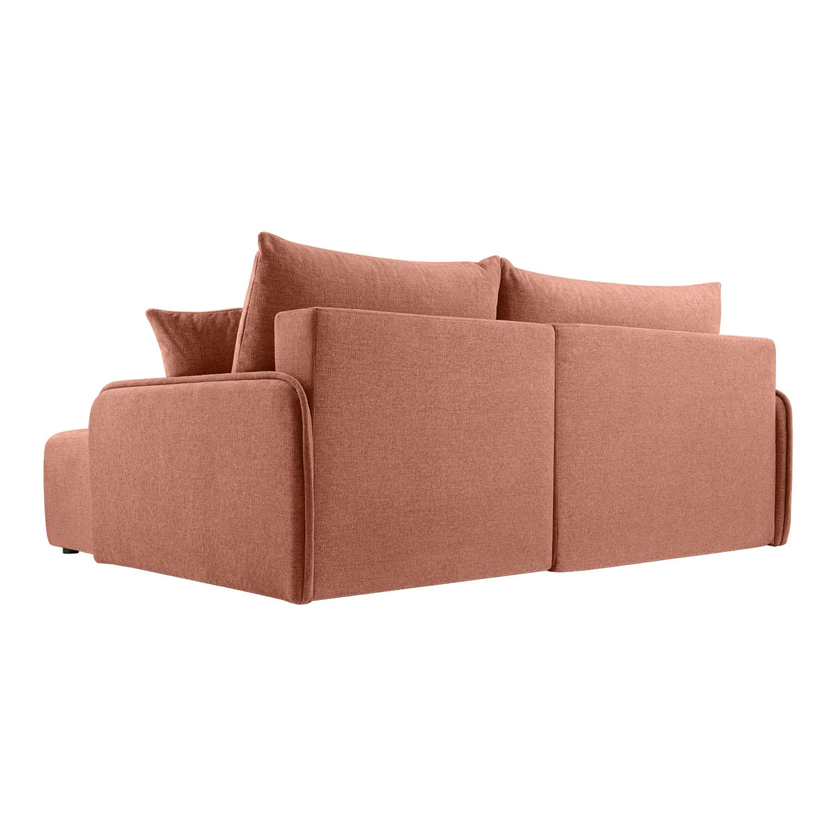 ECKSOFA BLIKO mit Schlaffunktion, Lachs - Terracotta, Textil (198/150cm) - Fedve