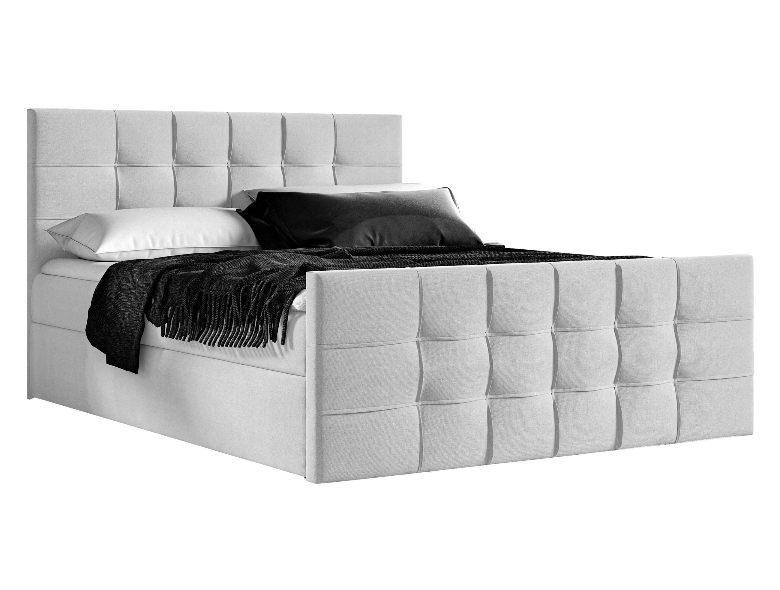 BOXBETT Ambusio 180/200 cm in Hellgrau – mit Bettkasten und Topper - Hellgrau/Schwarz, Holz/Holzwerkstoff (180/200cm) - AX Living