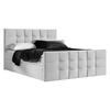 BOXBETT Ambusio 180/200 cm in Hellgrau – mit Bettkasten und Topper - Hellgrau/Schwarz, Holz/Holzwerkstoff (180/200cm) - AX Living