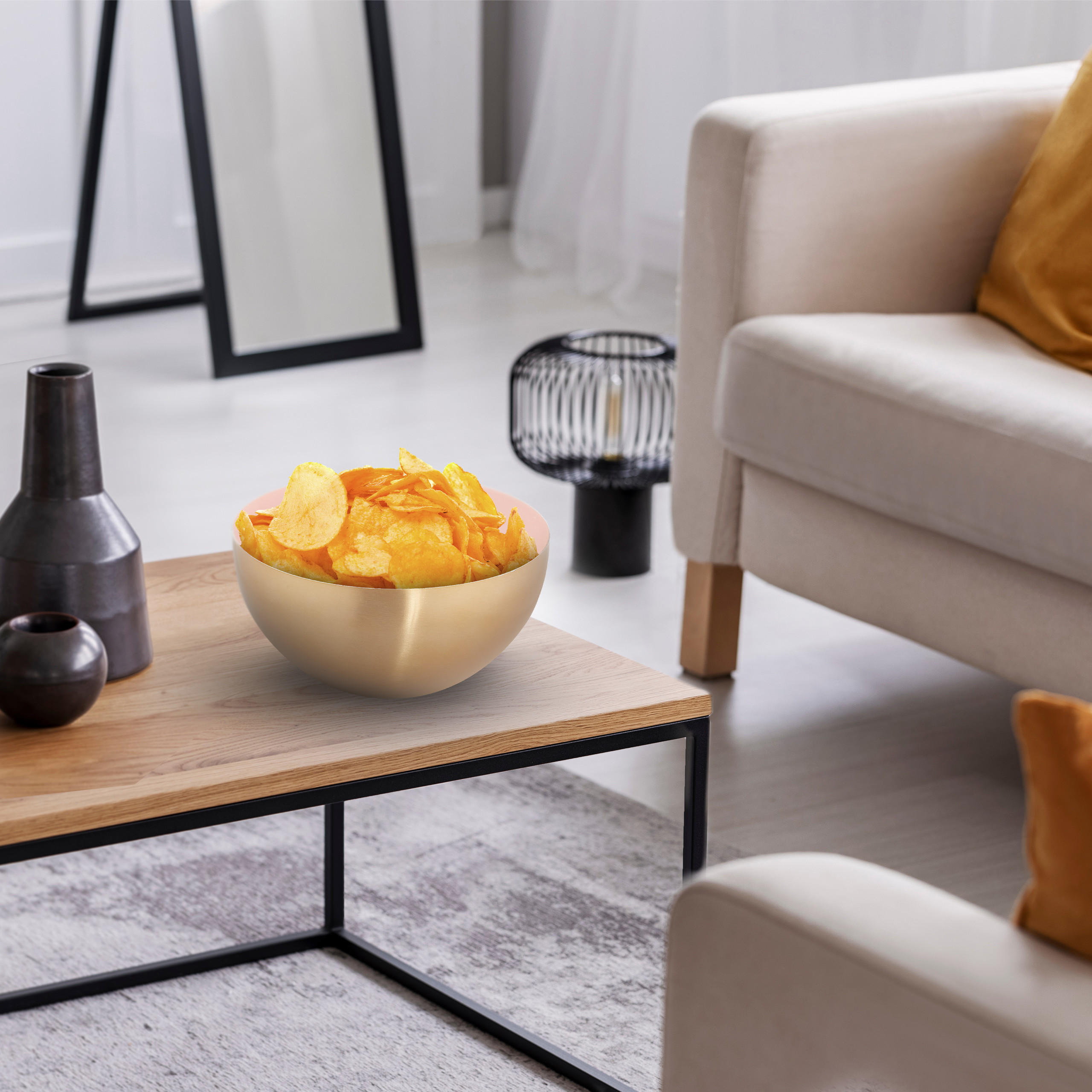 SALATSCHÜSSEL - Multicolor, Metall (25/25/12.5cm) - Relaxdays