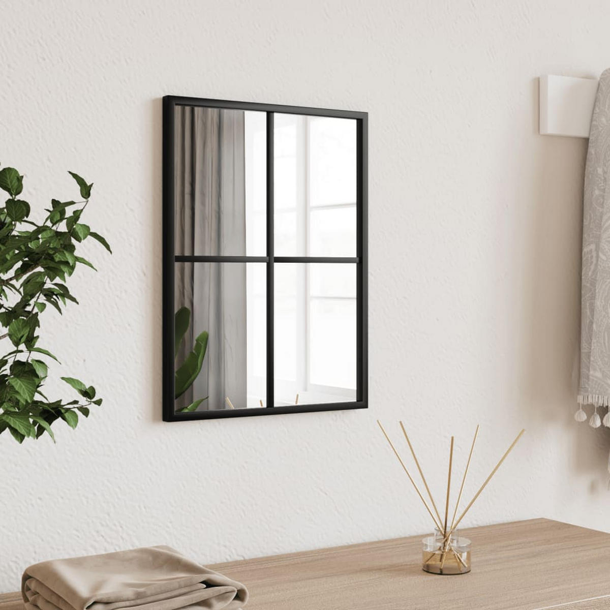 WANDSPIEGEL Schwarz 30x40 cm Rechteckig Eisen - Schwarz, Metall (30/40/40cm) - furnicato