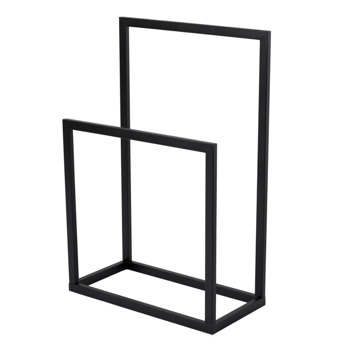 HANDTUCHHALTER mit 2 ebenen aus metall 25/60/90 cm - Schwarz, Metall (60/90/25cm) - Calicosy