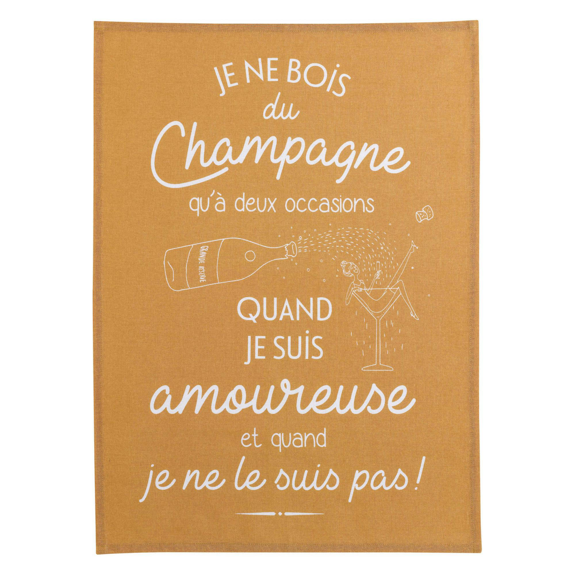 GESCHIRRTUCH Amoureuse ocker 50 x 70 cm - Hellbraun, Textil (50/70cm) - Winkler